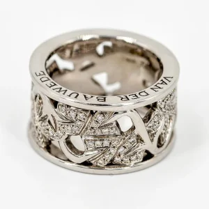 Van der bauwede Bague Lierre Or blanc Diamant