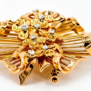 Broche Or jaune Diamant