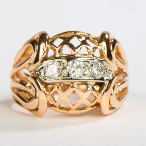 Bague Or rose, Or jaune Diamant