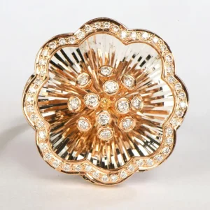 Bague Or rose, Or blanc Diamant