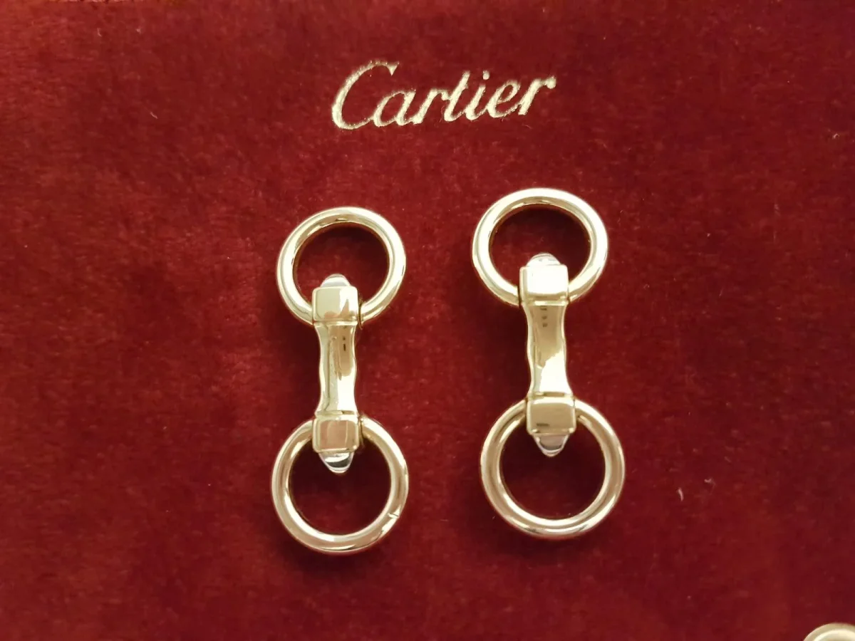 Cartier Boutons de manchette Or jaune, Or blanc – Image 4