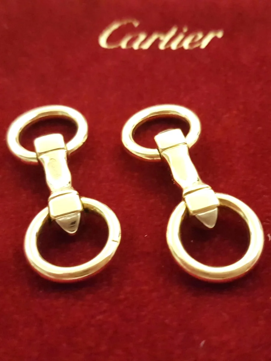 Cartier Boutons de manchette Or jaune, Or blanc – Image 9
