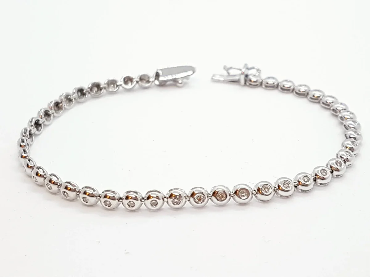 Bracelet Ligne de diamants Or blanc Diamant – Image 2