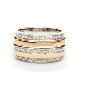 Bague Or rose, Or jaune Diamant