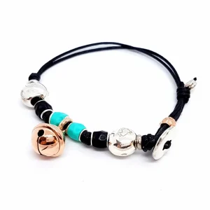 Dodo pomellato Bracelet Cordon Clochette Or rose, Argent