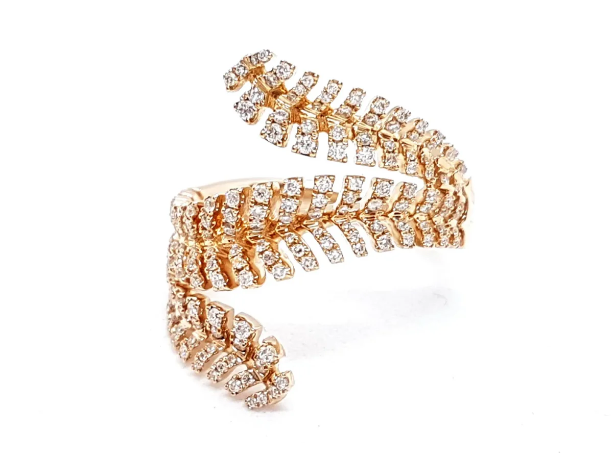 Djula Bague Dentelle Or rose Diamant