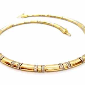 Chimento Collier Or jaune, Or blanc Diamant