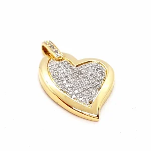 Pendentif Coeur Or jaune, Or blanc Diamant