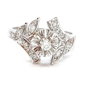 Bague Art déco Or blanc Diamant