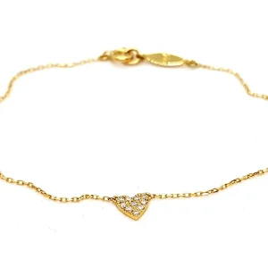 Bracelet Coeur Or jaune Diamant