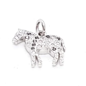 Dodo pomellato Pendentif Cheval Cheval Or blanc Diamant