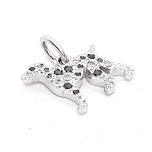 Dodo pomellato Pendentif Dalmatien Dalmatien Or blanc Diamant