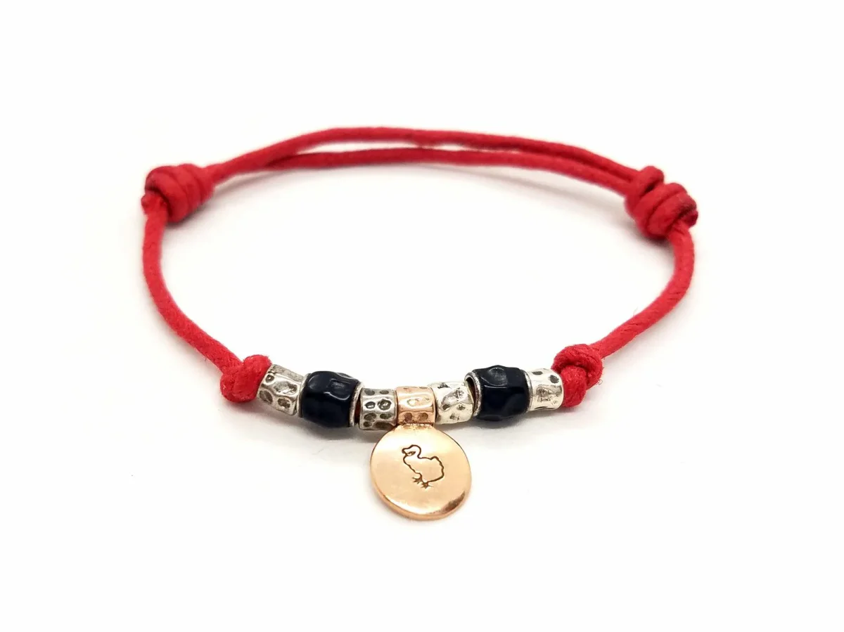 Dodo pomellato Bracelet Cordon Or rose, Argent
