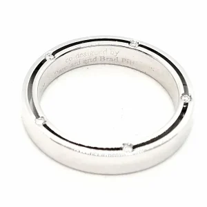 Damiani Bague Alliance Brad pitt Or blanc Diamant