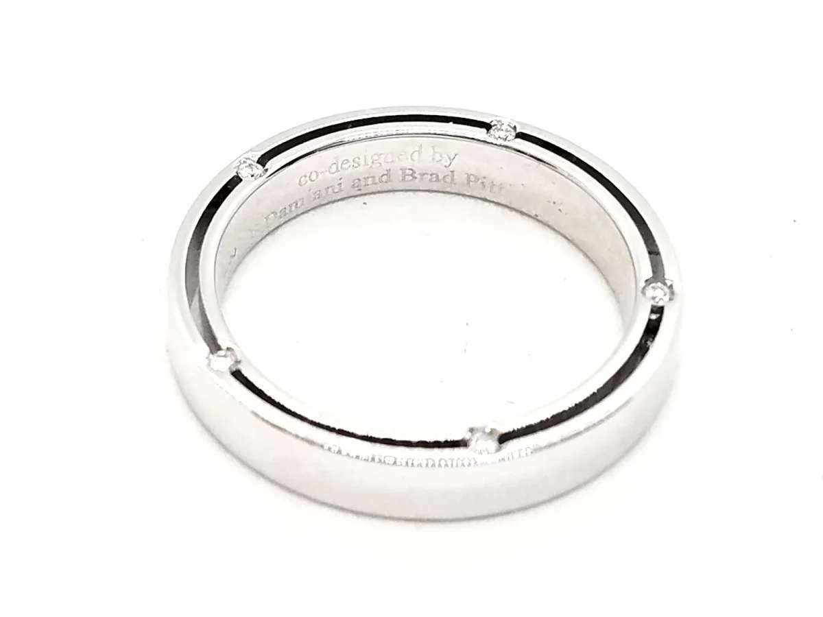 Damiani Bague Alliance Brad pitt Or blanc Diamant