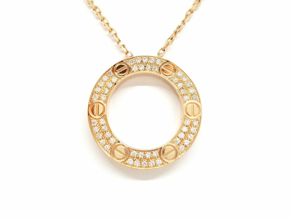 Cartier Collier Love Or rose Diamant – Image 2