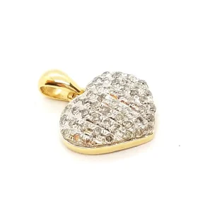 Pendentif Coeur Or jaune Diamant