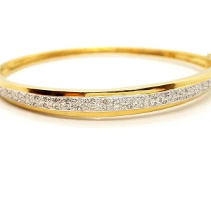 Bracelet Jonc Or jaune Diamant