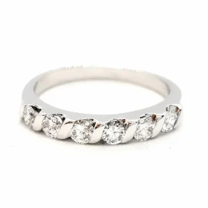 Bague Alliance Or blanc Diamant