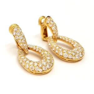 Boucles d'oreilles Or jaune Diamant
