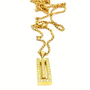 Collier Chaîne + pendentif Or jaune Diamant