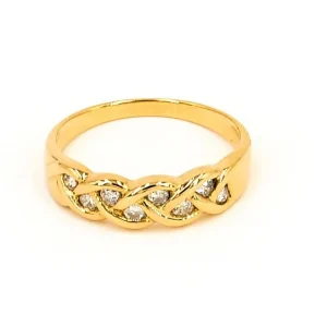 Bague Alliance Or jaune Diamant