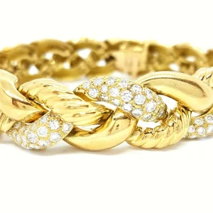 Bracelet Maille Or jaune Diamant