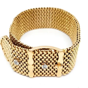 Bracelet Maille Or jaune Diamant