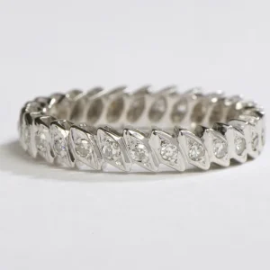 Bague Alliance Or blanc Diamant