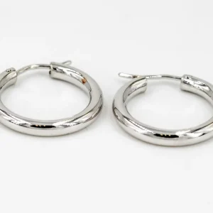 Boucles d'oreilles Créoles Or blanc