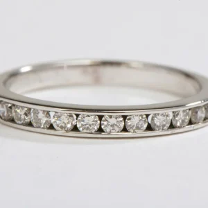 Bague Alliance Or blanc Diamant