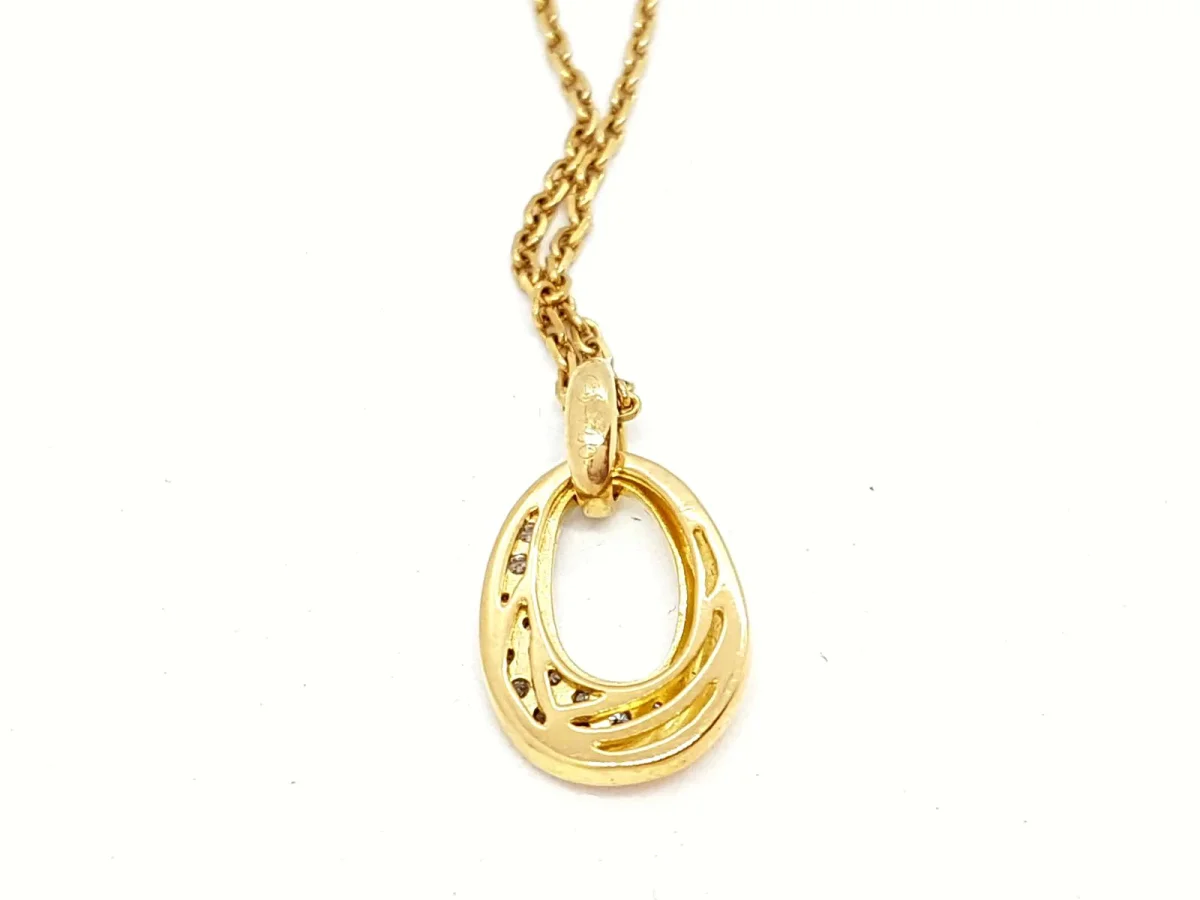 Collier Chaîne + pendentif Or jaune Diamant – Image 4