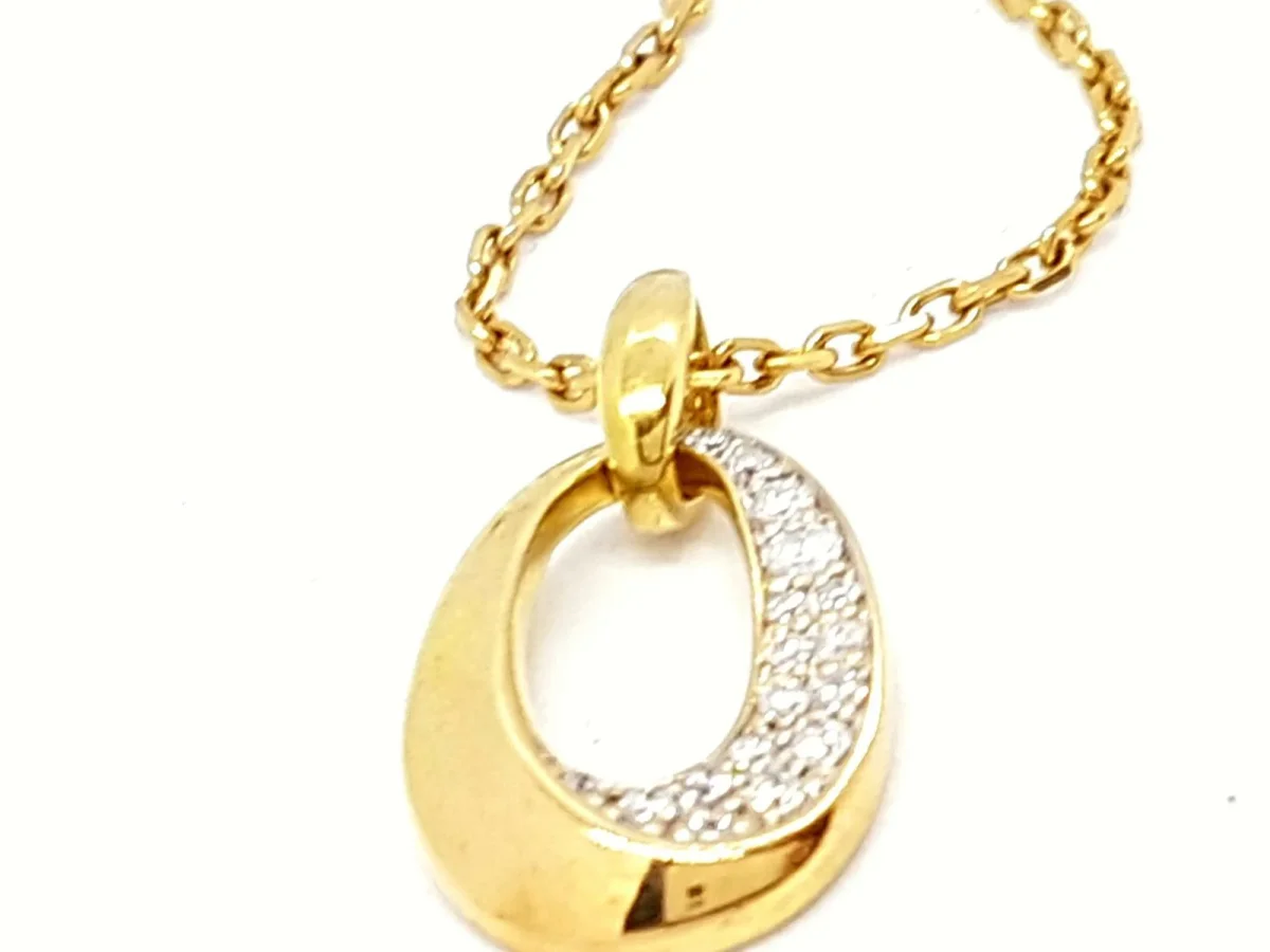 Collier Chaîne + pendentif Or jaune Diamant – Image 7