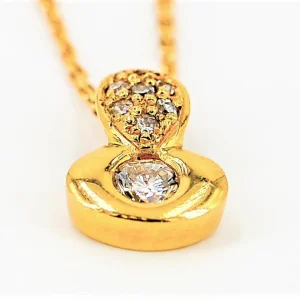 Collier Chaîne + pendentif Or jaune Diamant