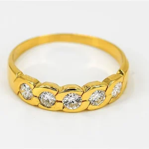 Bague Alliance Or jaune Diamant