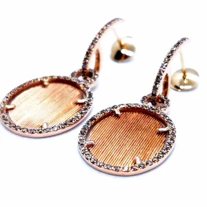 Etername Boucles d'oreilles Pendantes Lunaria Or rose Diamant