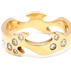 Georg jensen Bague  Or jaune Diamant