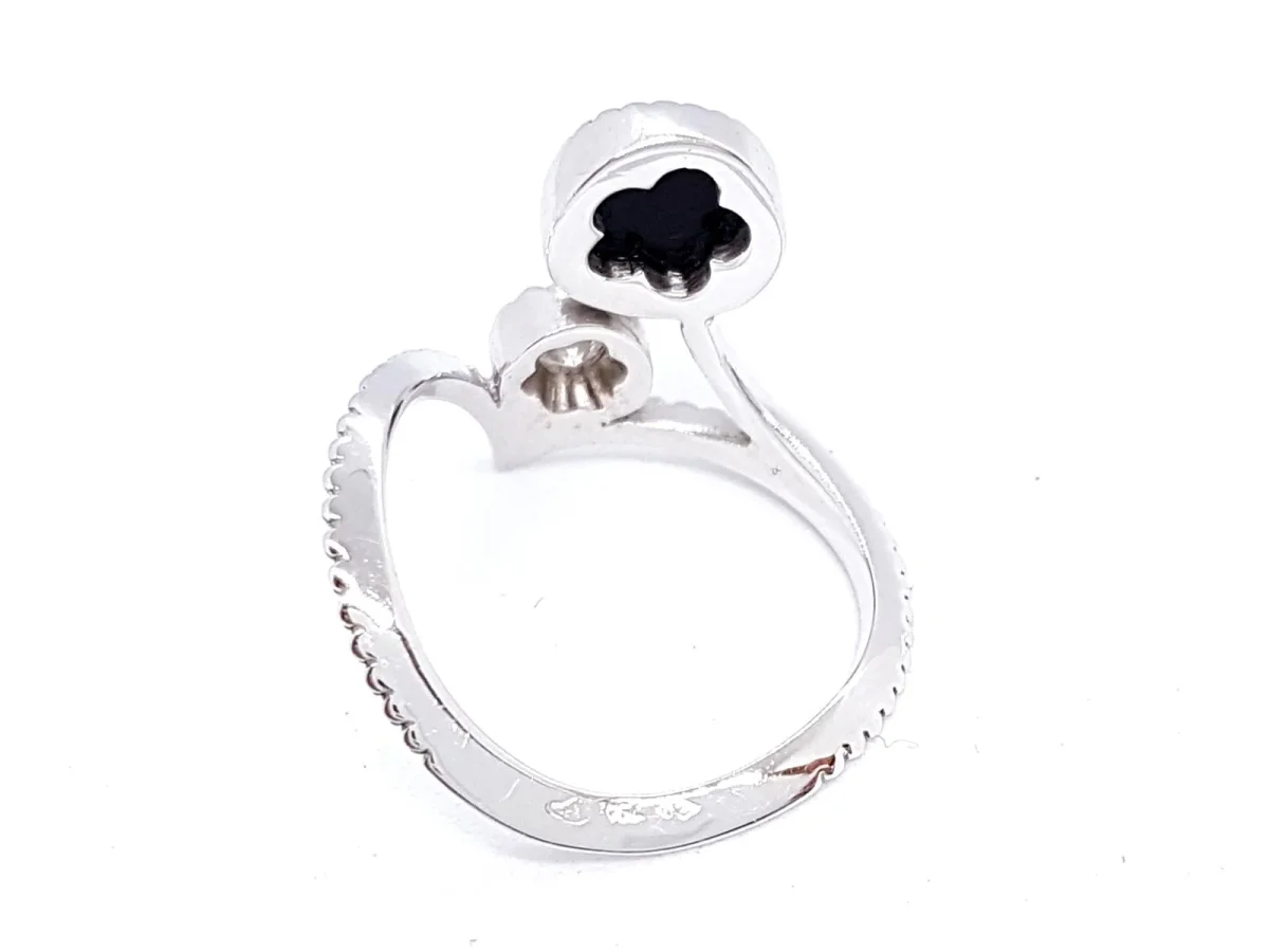 Susie otero Bague Or blanc Diamant, Onyx – Image 5