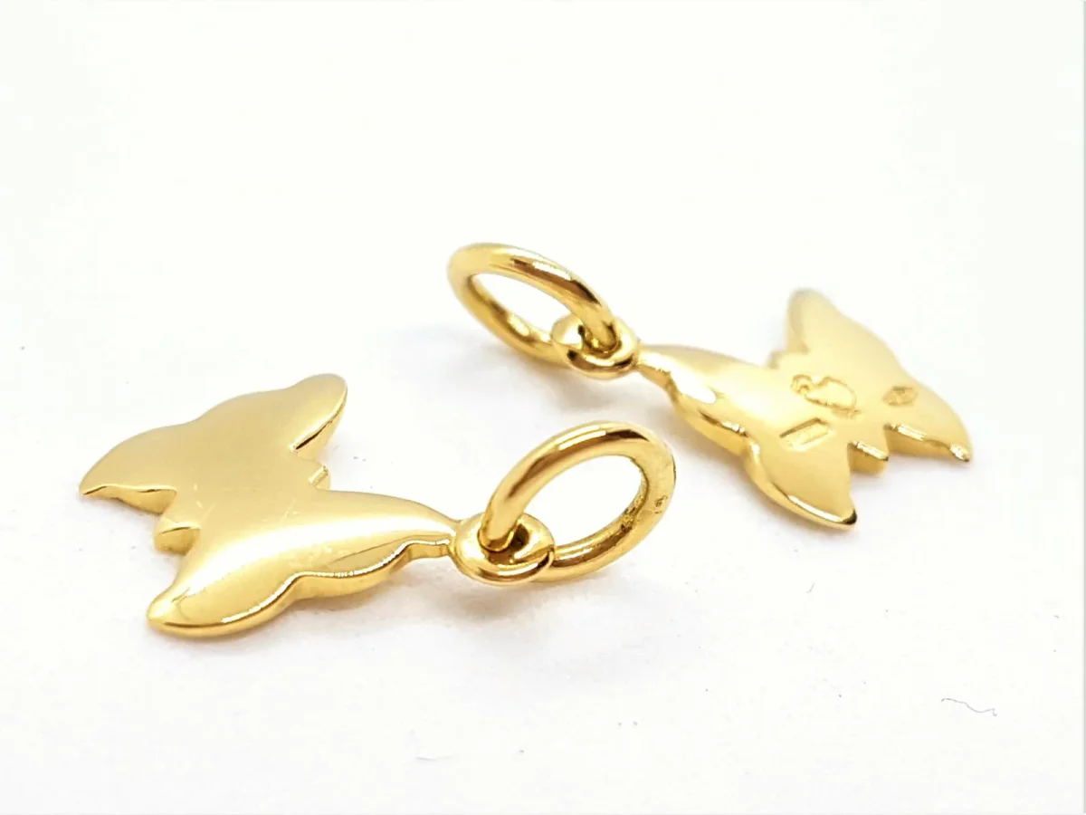 Dodo pomellato Pendentif Papillon Or jaune – Image 2