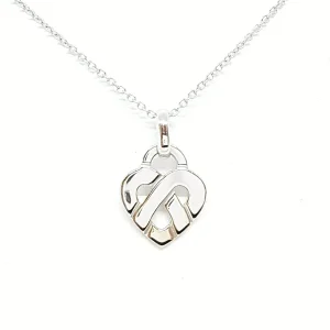 Poiray Collier Coeur entrelacé Or blanc