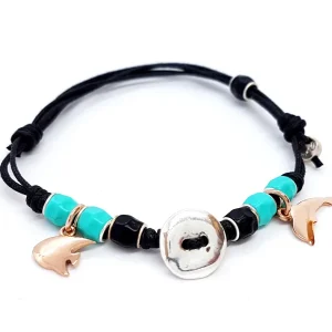 Dodo pomellato Bracelet Poisson et dauphin Or rose