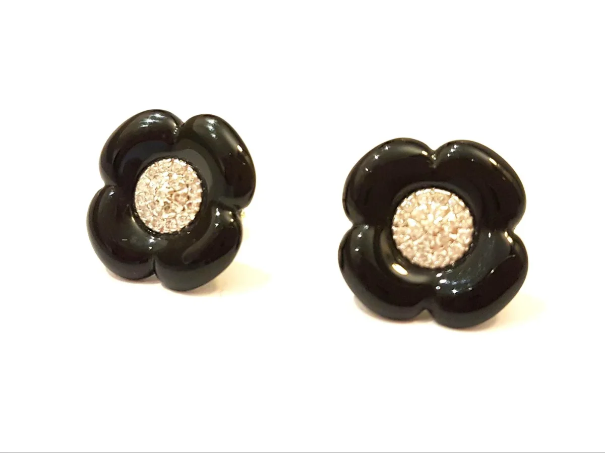 André benitah Boucles d'oreilles Or jaune, Or blanc, Résine Diamant – Image 2