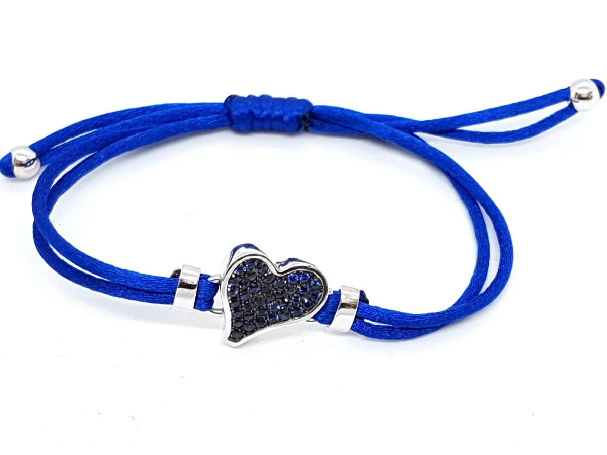 Susie otero Bracelet Cordon Argent Saphir – Image 2