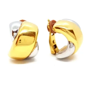 Boucles d'oreilles Clips Or jaune, Or blanc