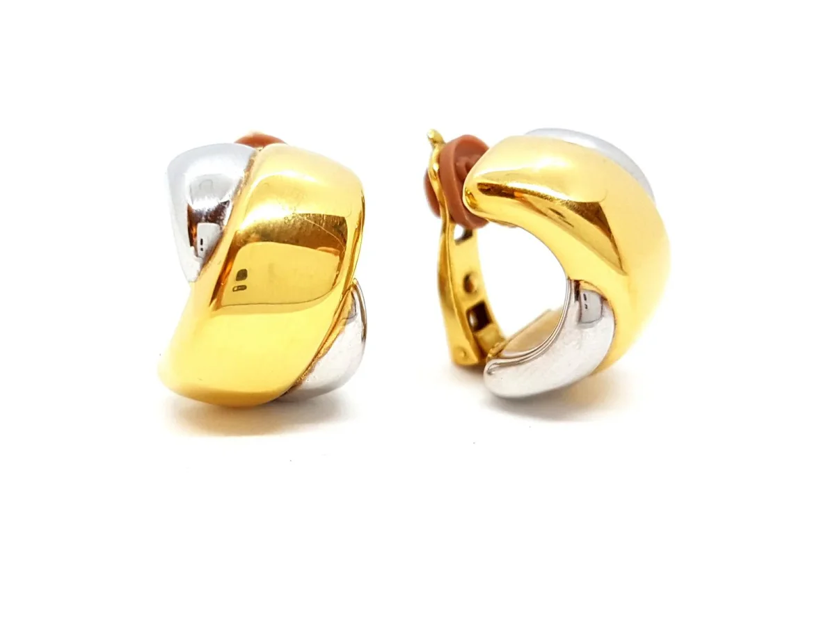 Boucles d'oreilles Clips Or jaune, Or blanc