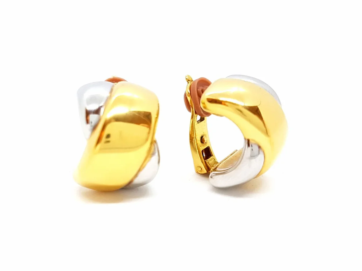 Boucles d'oreilles Clips Or jaune, Or blanc – Image 3