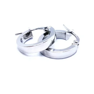 Boucles d'oreilles Créoles Or blanc