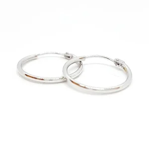 Boucles d'oreilles Créoles Or blanc