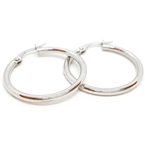 Boucles d'oreilles Créoles Or blanc