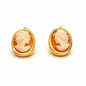 Boucles d'oreilles Camée Or jaune